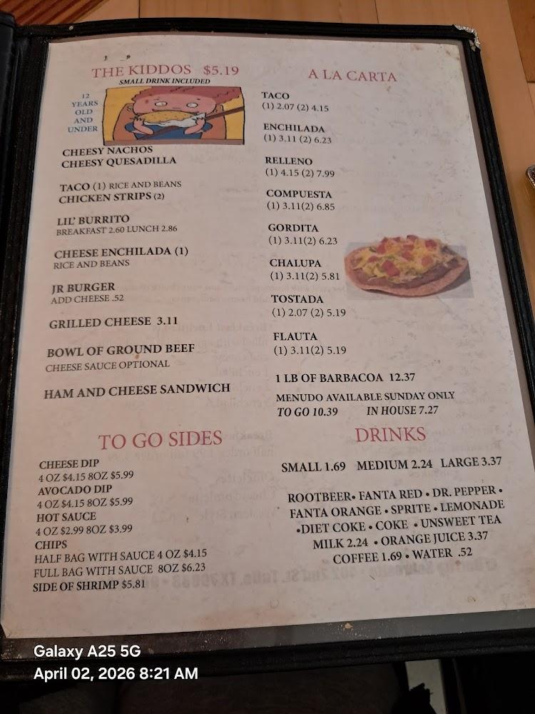 El Burrito Menu image 1